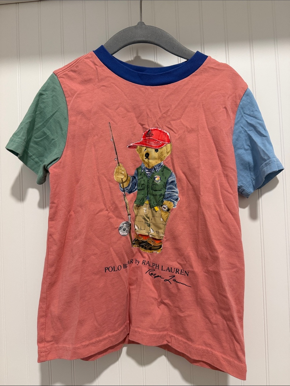 Polo by Ralph Lauren Pink Multi-Color Bear Graphic Tee